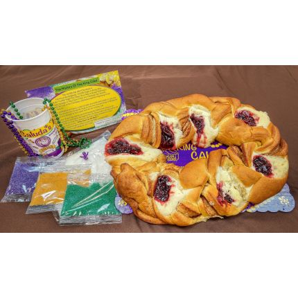Strawberry Cream Cheese Filled King Cake